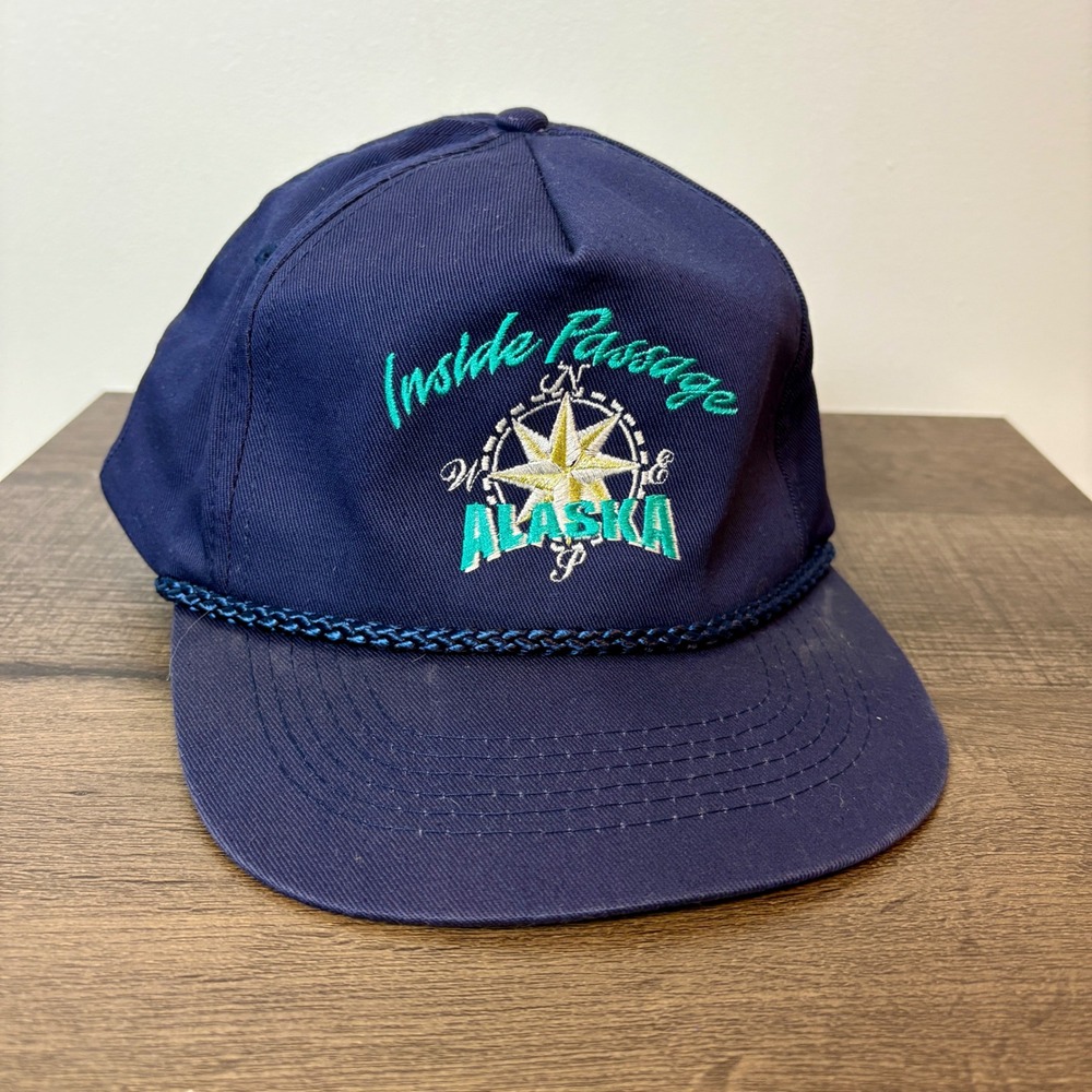 Vintage Inside Passage Alaska Hat Rope‎ Brim Snapback Headliners IAAC